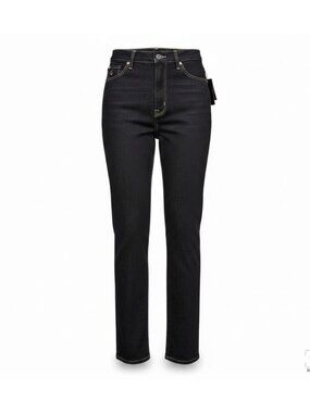 Gloria Vanderbilt Womens Black Cotton Denim Jeans Straight Leg Size 11